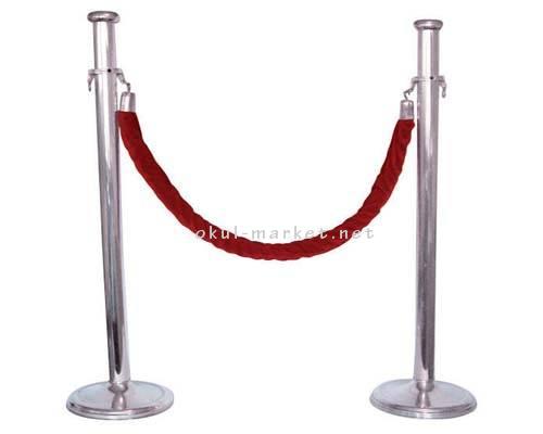 Atatürk Köşesi Donanımları Direk ve Bariyer Bariyer Ayağı (Krom)