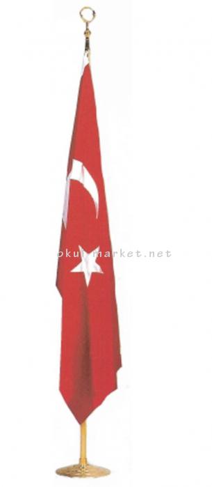 Atatürk Köşesi Donanımları Direk ve Bariyer Bayrak Direği (pirinç)