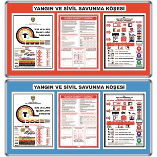 Yangın ve Sivil Savunma Panosu Yangın Panosu (Takım) Yangın ve Sivil Savunma Panosu 