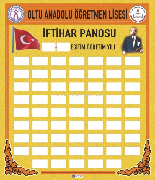 Başarı ve Motivasyon Panoları İftihar Panosu İFTİHAR PANOSU