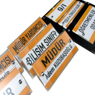 Sınıf İsimliği (12x25)cm - Kapı İsimlikleri Pleksi İsimlikler $i