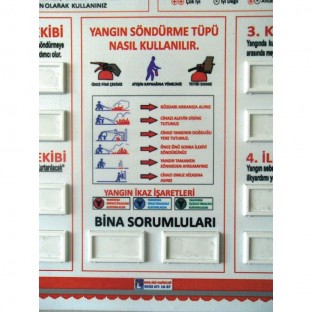Yangın Panosu (70x100 cm) - Yangın ve Sivil Savunma Panosu Yangın Panosu (Tekli) $i